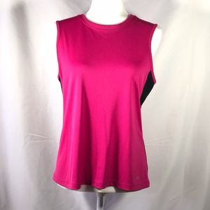 Hot Pink & Black Athletic Tank Top